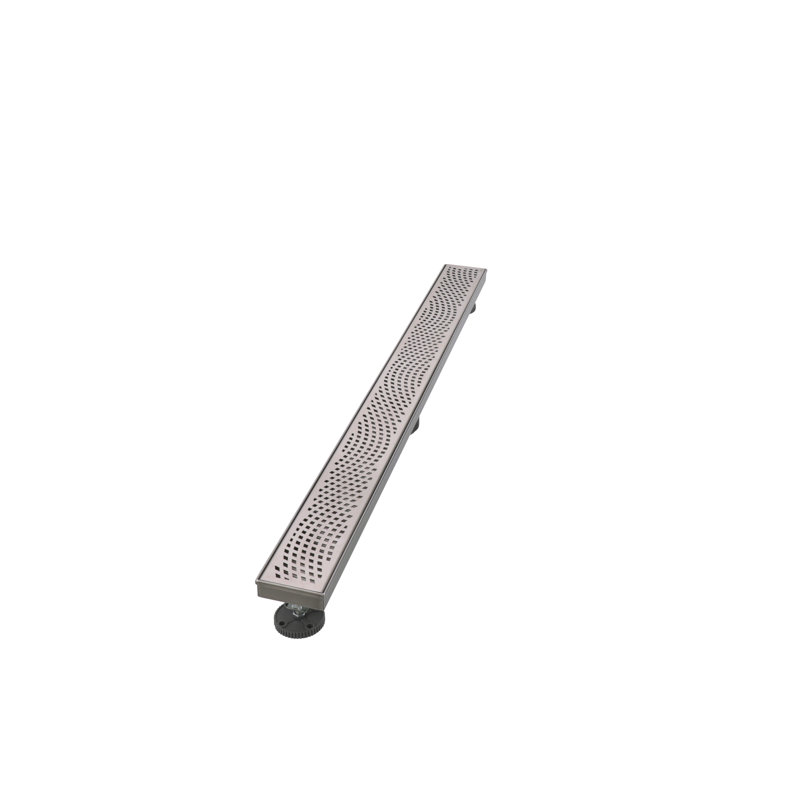 Stainless Steel Linear Shower Drain Wave Grate, 36"