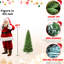 Arbre de Noël 9 pi avec profil mince, 2152 branches Pe +, conception à charnières pour installation rapide et sans tracas - Petit support en métal