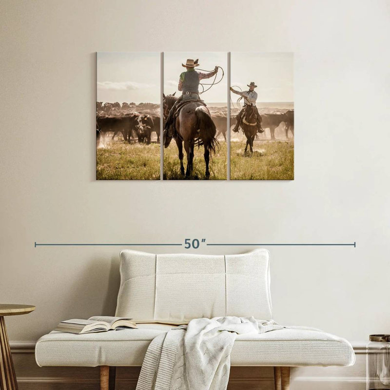 Brampt Cattle Drive Day, 24" H x 38" W