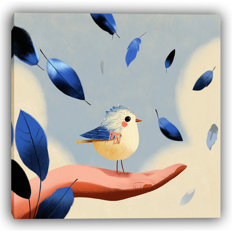 Petit gardien - Illustration d'un oiseau jaune mignon