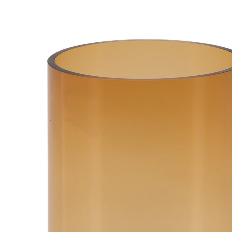 Crimson Vase, Yellow/Orange/Amber, 13.58" H x 5.91" W x 5.91" D