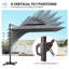 10' Square Double Top Patio Cantilever Umbrella, Weighted Base Not Included-75220696