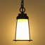 1-Light Small Outdoor Hanging Lighting Frosted Glass