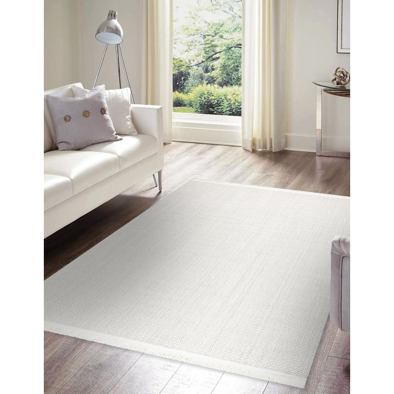 Lailani Solid Colour Flatweave Area Rug, Rectangular 80 x 150cm