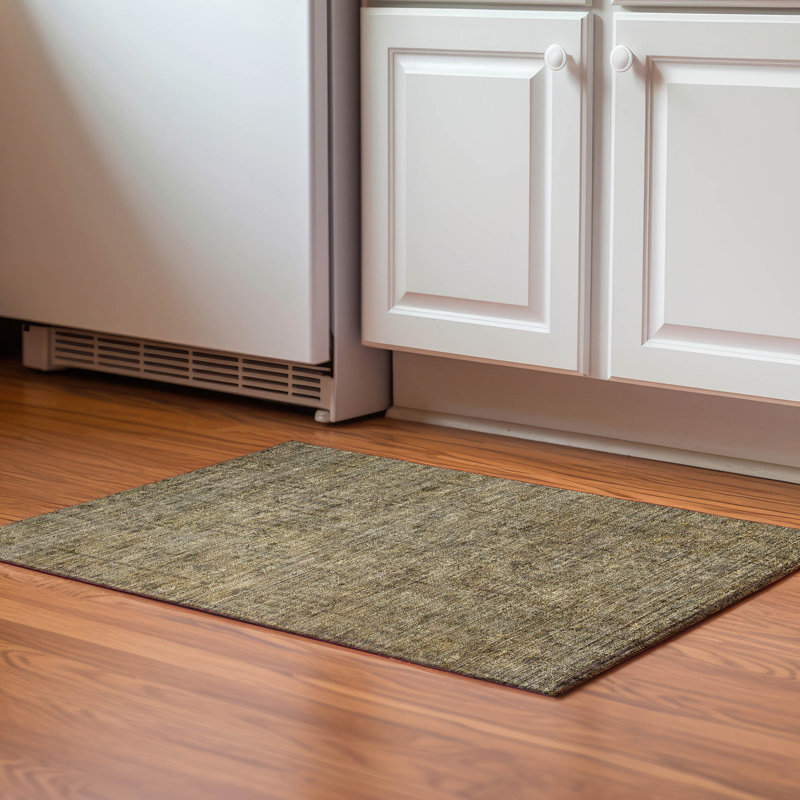 Premium Machine Washable Prisco Brown Rug, Rectangle 1'8" x 2'6"