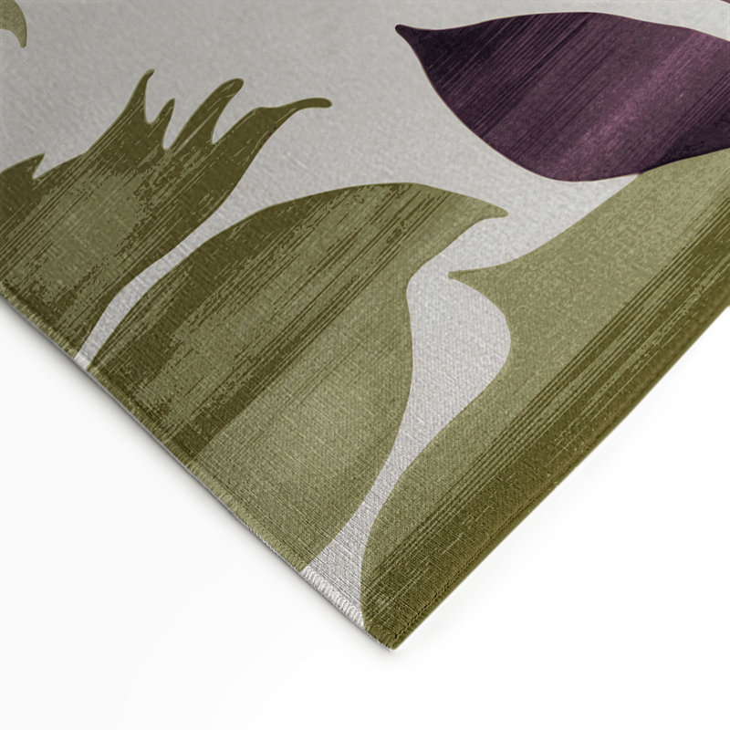 Watercolor Brown Indoor and Outdoor Area Rug, Rectangle 9' x 12'