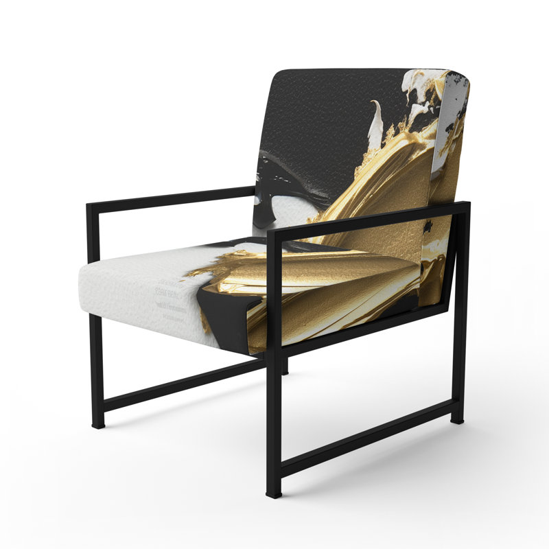 Fauteuil d'appoint Creel, Noir, noir, noir, noir