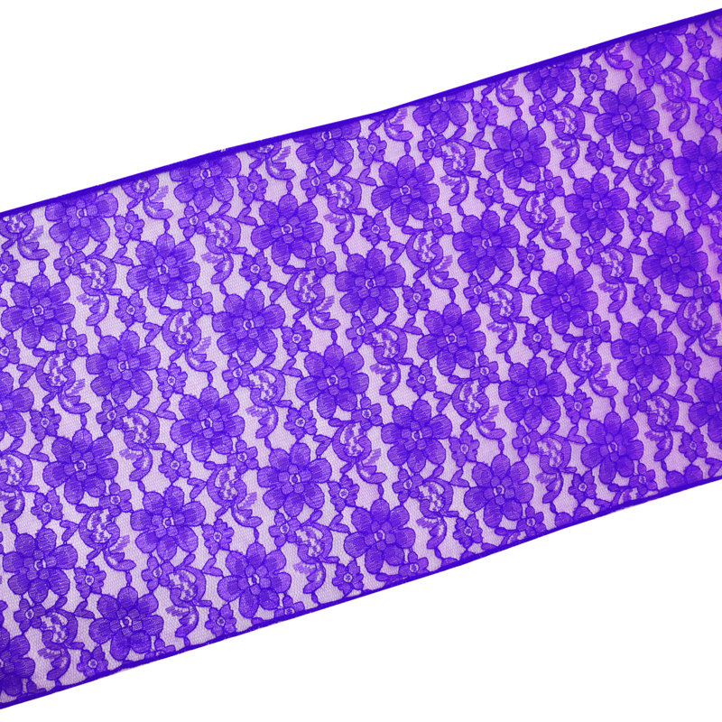 Bagdonas Floral Lace Table Runner, 12" W x 72" L, Purple