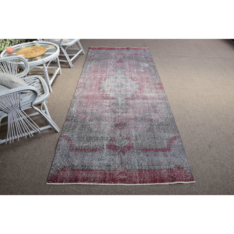 Tapis Oushak antique fabriqué à la main et idéal pour le couloir et le salon