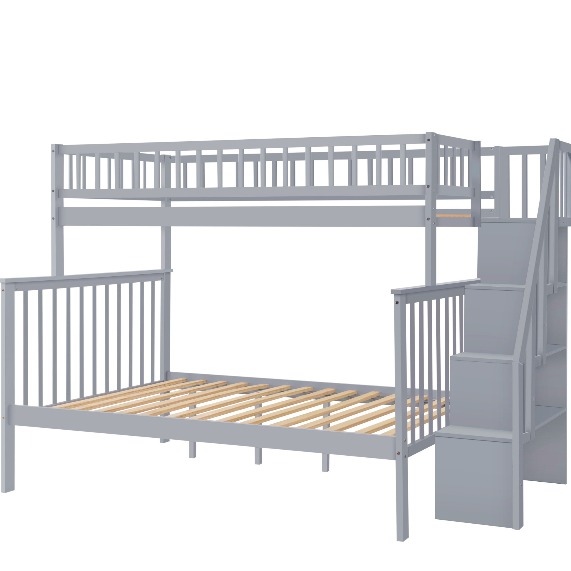 Isabelle & Max™ Twin Over Full Stairway Bunk Bed With Trundle (Bed ...