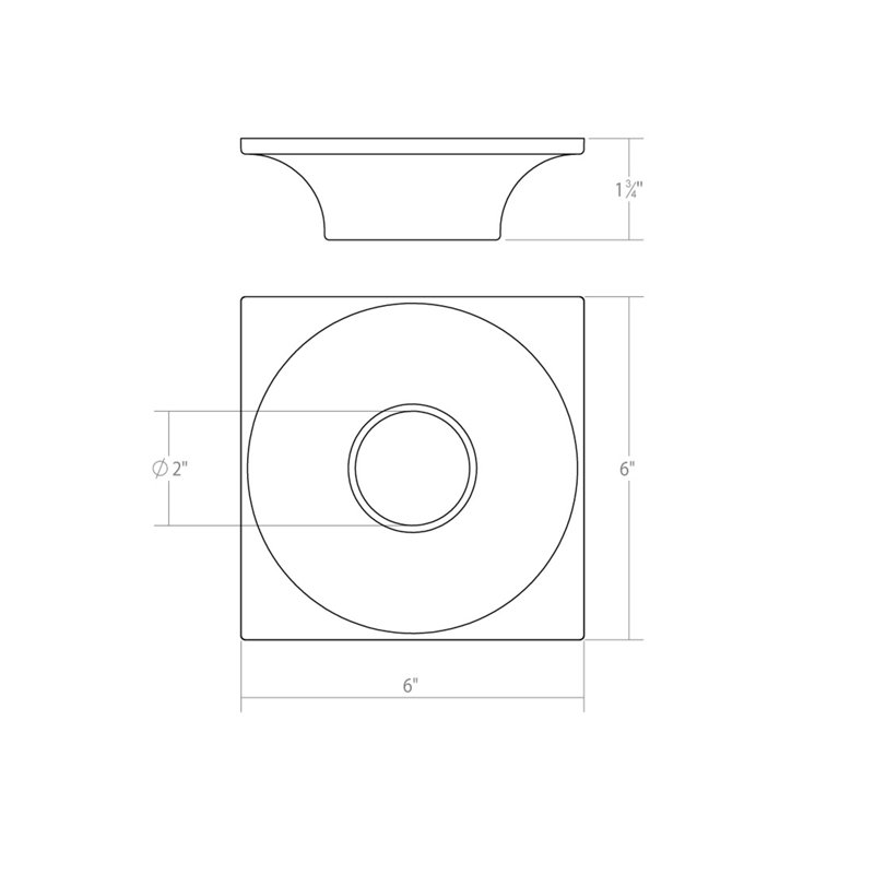 Satin Black 6-Inch LED Flush Mount Light