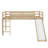 Twin Elevated Bed With Ladder And Slide Loft Design Including Safety Guardrails-1276369545