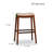 30" Bar Height Saddle Stool