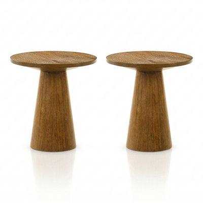 Astromeritis End Table With Cone-Shaped Pedestal Base