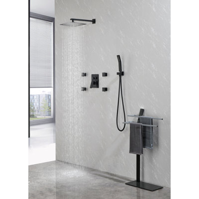 Thermostatic Complete Shower System with Rough in-Valve