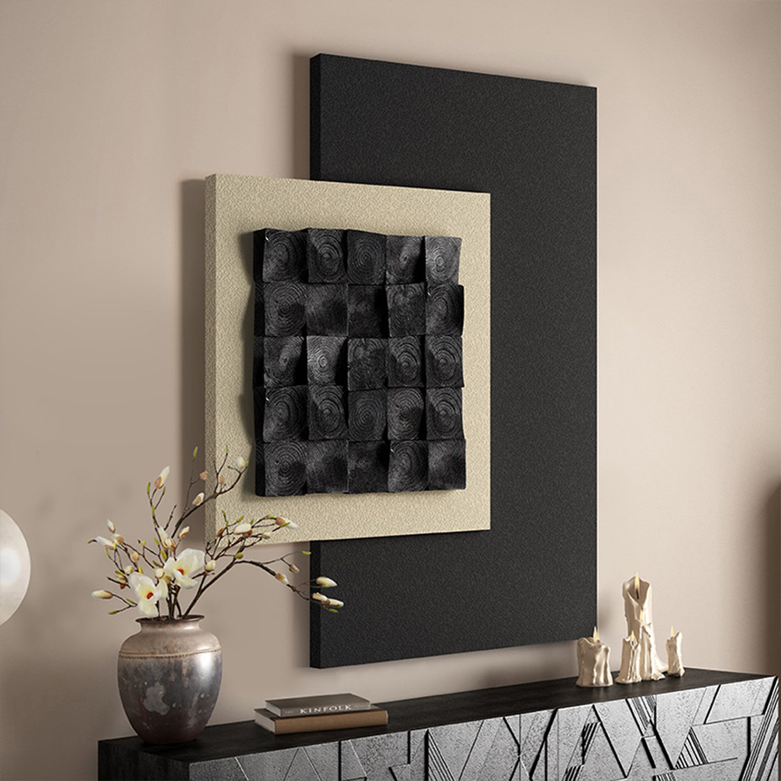 Orren Ellis Rectangle grès + solide + art mural en bois manufacturé ...