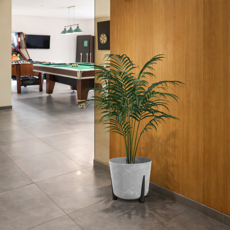 Telisha Pot Planter, Grey, 18cm H x 18cm W x 18cm D