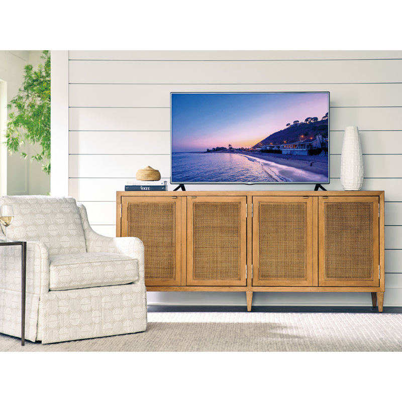 Laguna Unfinished TV Stand for TVs up to 70", Light Brown