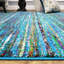 Tapis rayé bleu Ethyleen-22363434