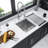 13 Inch Single Bowl Undermount Sink - Stainless Steel 304, And Cleanable, X-Shaped Drain, With Drying Rack & Installation Guide 18 Gauge, Surface, Drain For Easy Cleaning,