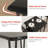 3 Pieces Dining Table Set, Square Kitchen Table and Upholstered Chairs for 2