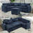 97" L-Shaped Upholstered Chenille Put-Out Sofa Bed Sectional with Storage Ottoman and 2 Pillows-114907100