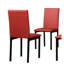 Chaises de salle à manger en métal et cuir rouge, avec 4 chaises polyvalentes au fini enchanteur-786668277