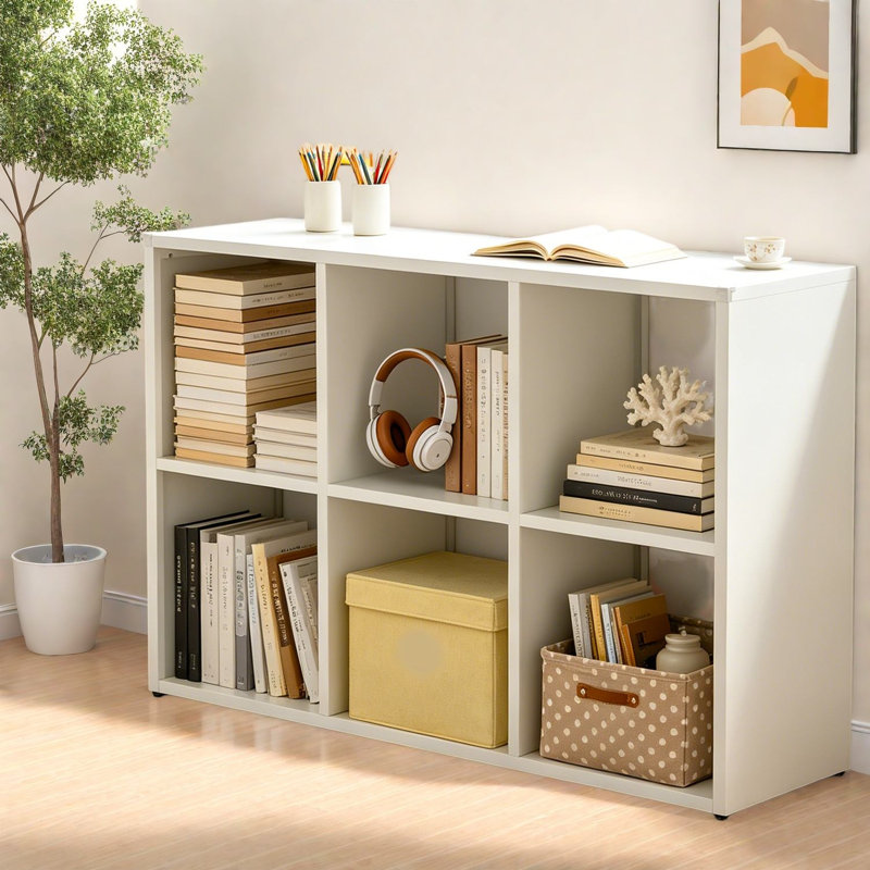 Bibliothèques robustes avec rangement, organisateur moderne en métal blanc pour la maison
