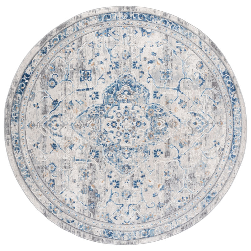 Huckabee 100 Performance Oriental Rug, Round 6'7"