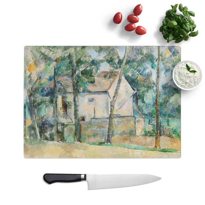 House and Trees by Paul Cezanne Chopping Board, 0.4cm H x 20cm W x 28.5cm L