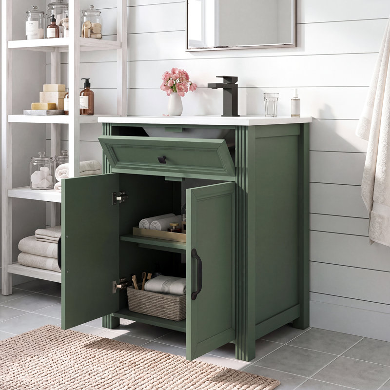 Ensemble de meuble-lavabo moderne autoportant 27,8 po, Green
