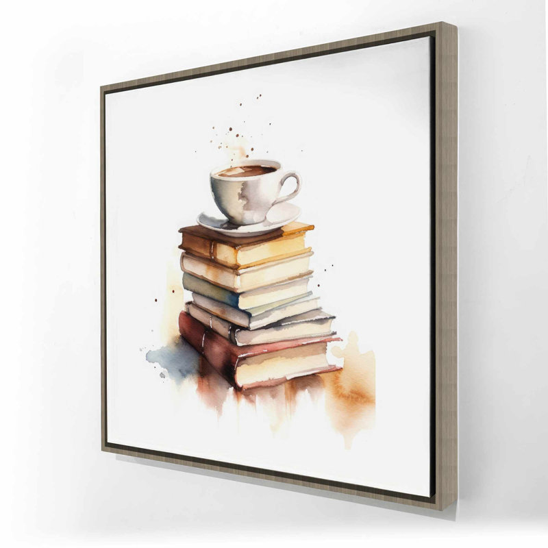 Relaxing Coffee - Toile abstraite encadrée pour décoration intérieure