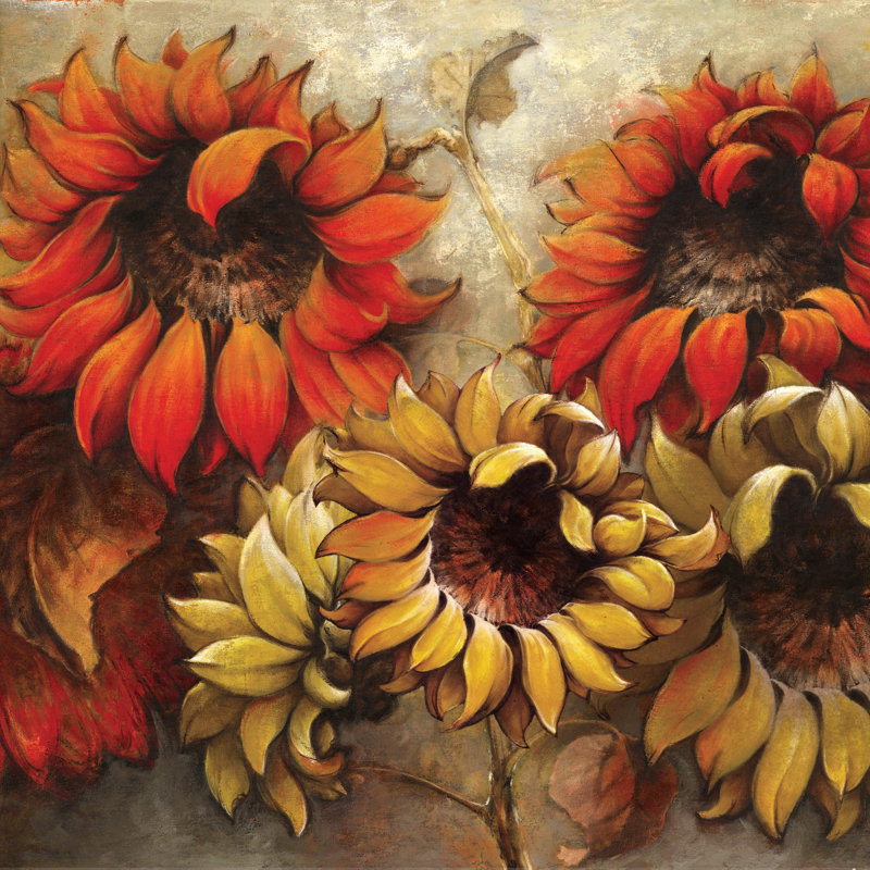 Sunflowers III - Wrapped Canvas Painting, 30cm H x 30cm W x 3.8cm D