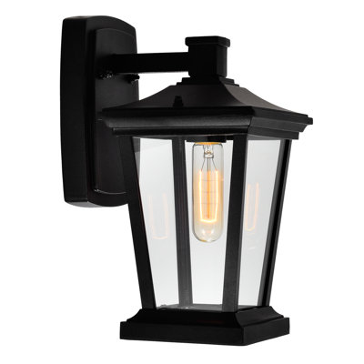 Lanterne murale d'extérieur 1 lumière Shaunte pour patio, jardin et cour arrière