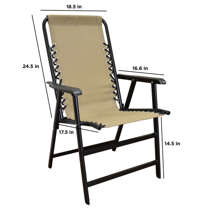 Infinity Beige Textaline Portable Zero Gravity Chair with Armrests