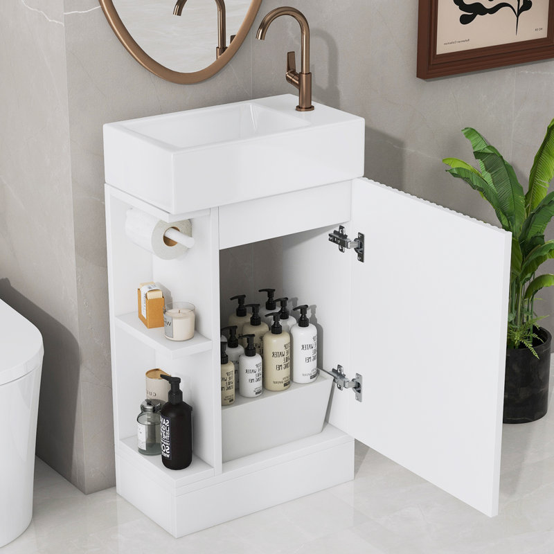 Ensemble de meuble-lavabo simple 18,6 po avec dessus en céramique Haflinger