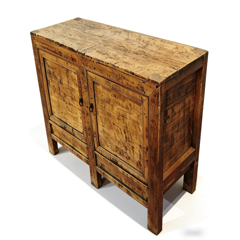 Aged Poplar Double Cabinet