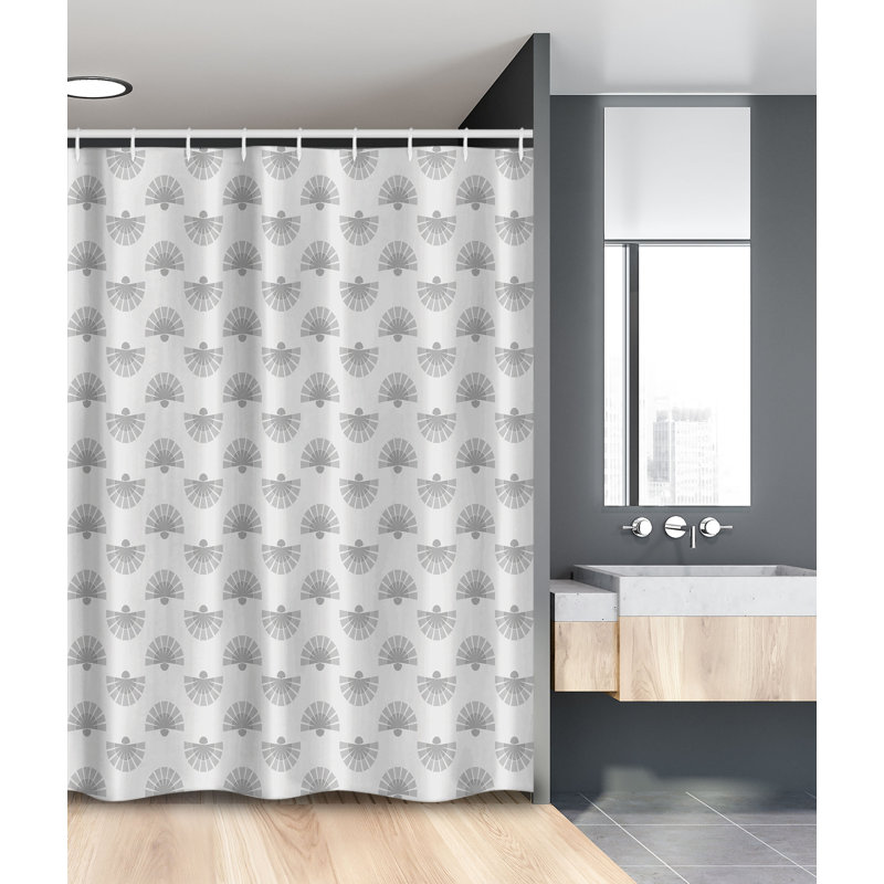 Shower Curtain with Hooks Included, 78" H x 54" W