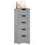 Armoire de salle de bain 5 tiroirs l 15,7 po x H 40,1 po x P 11,8 po, gris-1753992685-1770425386