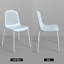 Chaises de salle à manger Mid-Century modernes avec dossier creux, chaises de salle à manger en métal-87146938-87197109