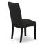 Ensemble de table de salle à manger 6 pièces comprenant une table rectangulaire en bois et 4 chaises rembourrées en tissu de couleur noire avec banc, 36 po x 60 po, noir-130166219-122912123-122912125