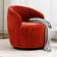 Fauteuil en chenille orange brillant avec option pivotante à 360 °, base brillante-915748760