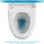 Toilette en céramique une pièce en blanc - chasse d'eau efficace, siège, chasse d'eau Tornado, finition haute en porcelaine avec siphon de siège, débit d'absorption d'eau faible et puissant