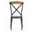 Jeannette Black Dining Set With X-Cross Back Dining Chairs