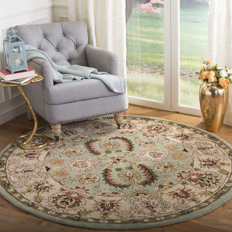 Fenner Hand Tufted Wool Oriental Rug, Round 6'