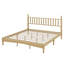 Structure de lit plateforme très grand avec tête de lit en forme de gourde, structure de lit en bois, lit plateforme de style rétro avec support en lattes de bois