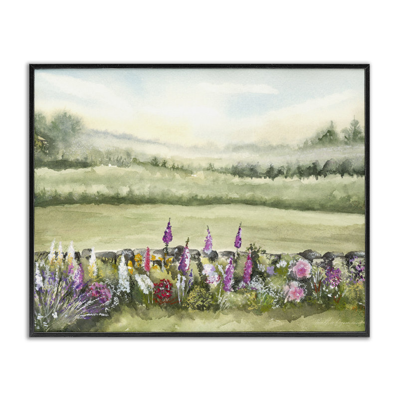 Estampe numérique du jardin des Cantons-de-l'Est, conception de Heather Desormeaux, H 11 po x l 14 po