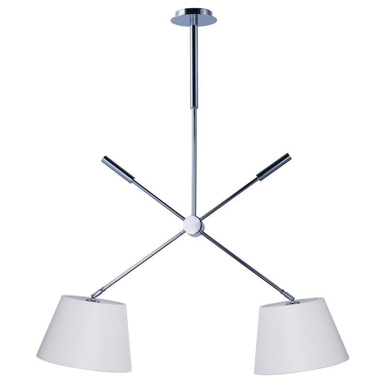 Luminaire suspendu tambour 2 lumières grappe Wona