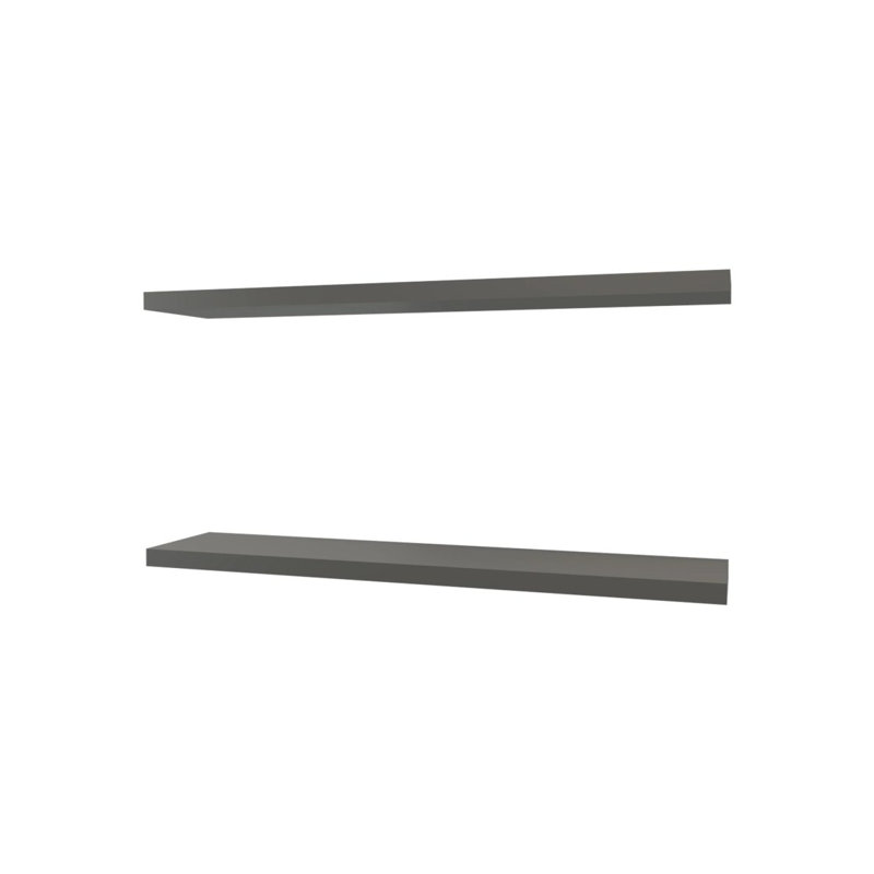Grey  Floating Shelf, 1.57" H x 47.37" W x 9.87" D
