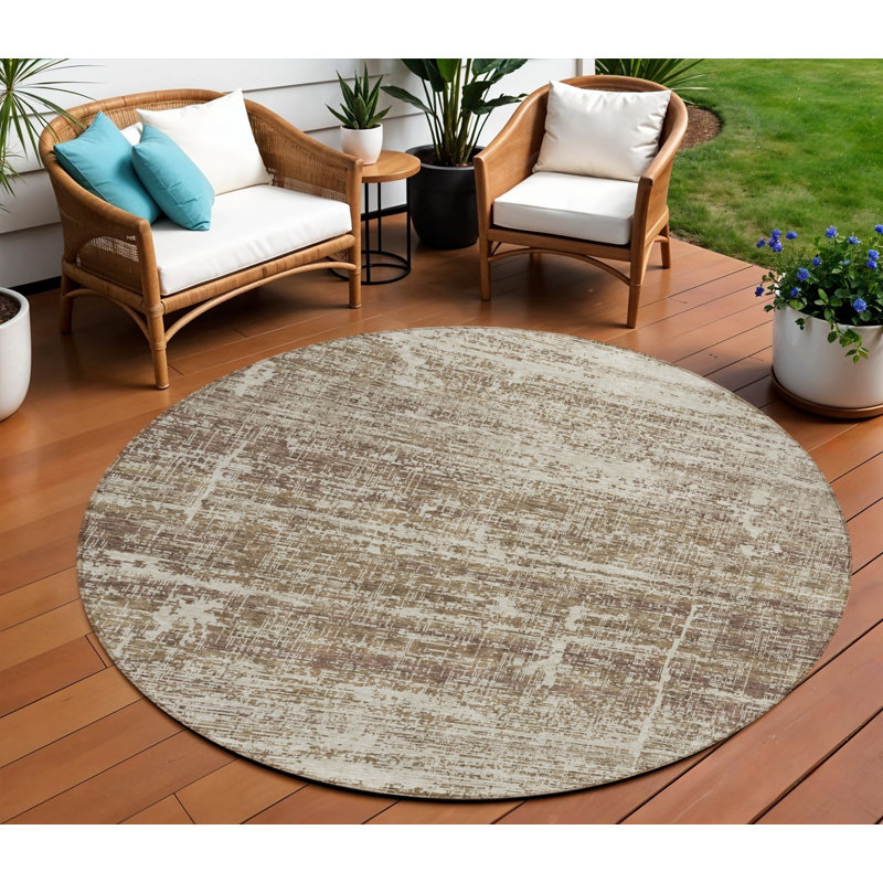 Tapis beige rond 8 po